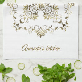 Guld- barock. Namn Kökshandduk