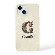 Guld Baroque Monogram Elegant Phone Case