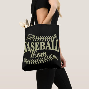 Guld- baseballmamma på svart tygkasse