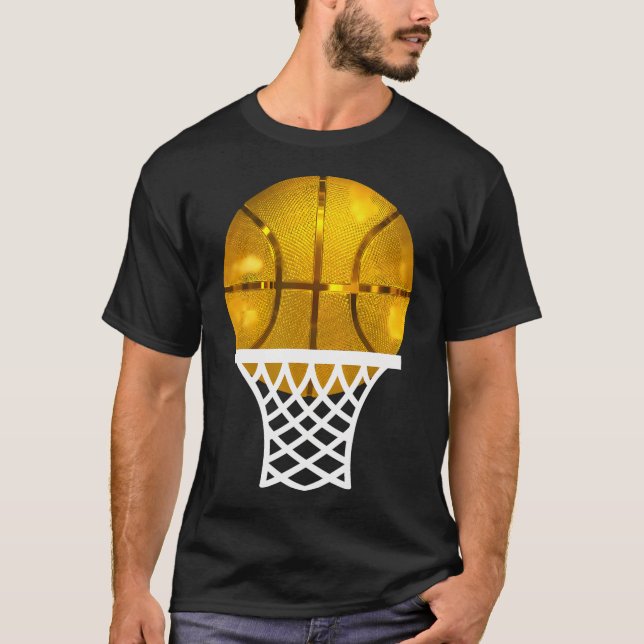 Guld Basketball Trophy Mvp Award Coola Basketball  T Shirt (Framsida)