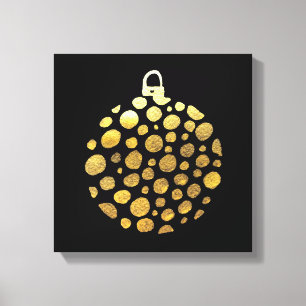 Guld bauble jul glam canvastryck