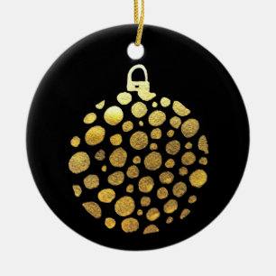 Guld bauble jul glam julgransprydnad keramik