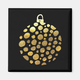 Guld bauble jul glam magnet