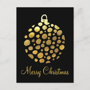 Guld bauble jul glam vykort