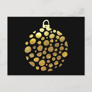 Guld bauble jul glam vykort