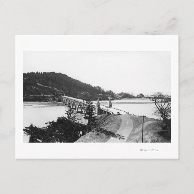 Guld Beach, Oregon-bron över floden Rogue River Vykort (Framsida)