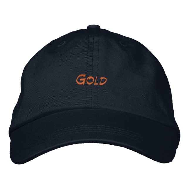 Guld Beacon av lyx Premium Super Glamour-Hatt Broderad Keps (Framsida)
