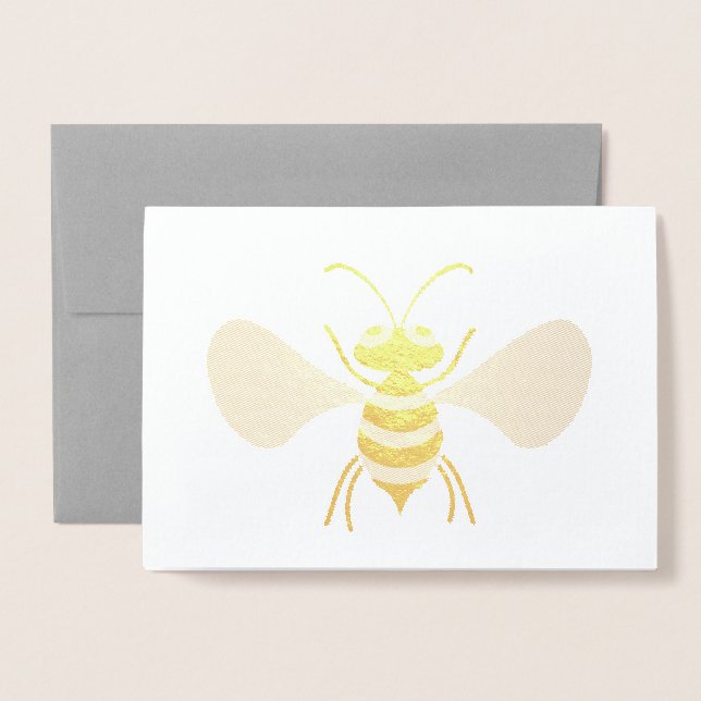 Guld Bee Folierat Kort (Framsida med kuvert)
