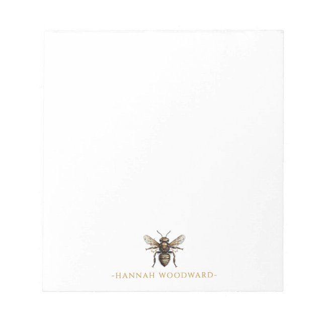 Guld Bee Personlig Anteckningsblock (Framsida)