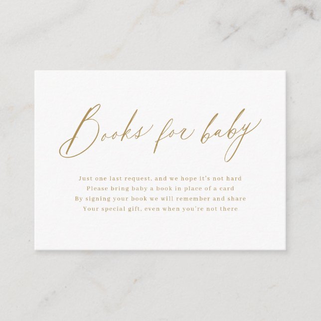 Guld begäran om ett modernt skript med minimalisti tilläggskort (Framsida)