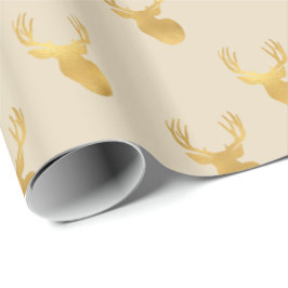 Guld Beige Hjort Presentpapper