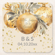 Guld Beige Julbröllop