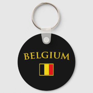 Guld- Belgien Nyckelring