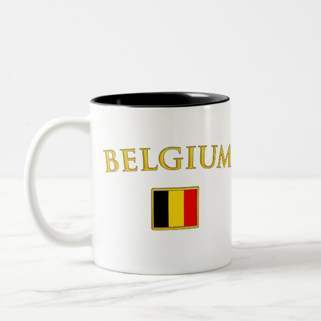 Guld- Belgien Två-Tonad Mugg (Vänster)