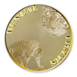 Guld Bengal Tigers Coin Knopp