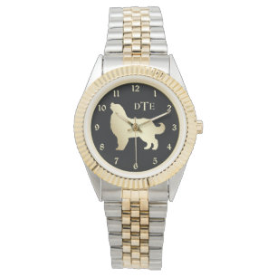 Guld Bernese Mountain Hund Armbandsur