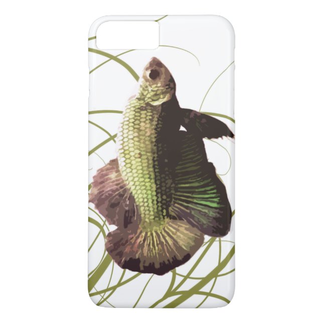 Guld Betta Siamese Fighting Fish Case-Mate iPhone Skal (Baksida)