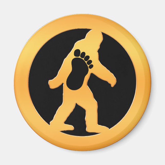 Guld Bigfoot Magnet (Framsidan)