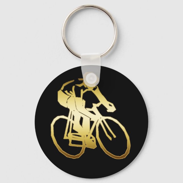 GULD BIKE RIDER NYCKELRING (Framsida)