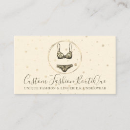 Guld Bikini Swimwear Lingerie Underwear Bra Byxor Visitkort