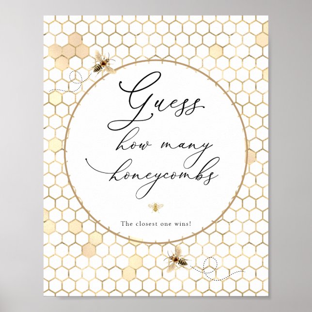 Guld Bin Gissa Hur Många Bikakor Skylt (Framsidan)