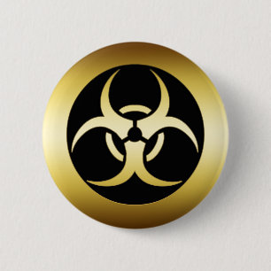 GULD- BIO--HARZARDSYMBOL KNAPP