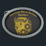 Guld Bison adorated with Flowers and Foliage<br><div class="desc">En slående gyllene bison skild med en krona av vibrerande blommor runt huvudet. Det stora djuret protesterar mot blommigtens accenter,  symboliserar styrka och ära.</div>