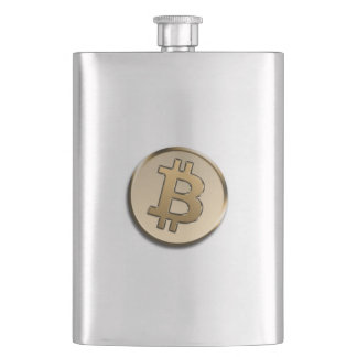 Guld Bitcoin Classic Flask Fickplunta