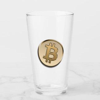 Guld Bitcoin Glas Cup
