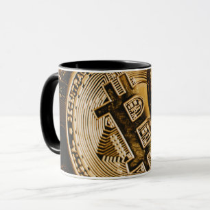 Guld Bitcoin Mugg
