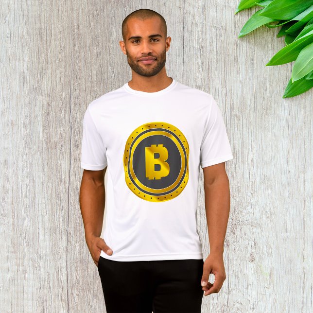 Guld Bitcoin-symbol Digital Valuta T Shirt (Skapare uppladdad)