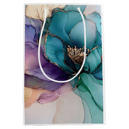 Guld Blå Aqua Lila Blomma