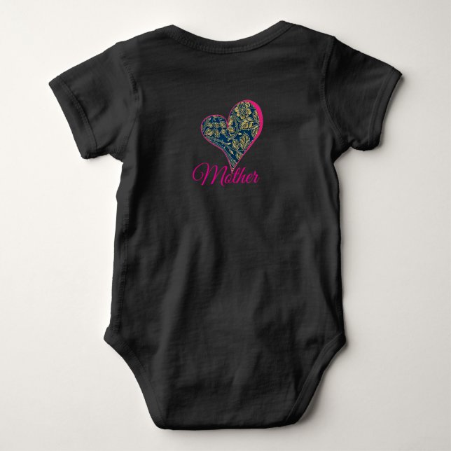 Guld Blå Elegans  T Shirt (Baksida)