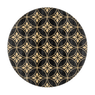 Guld & Black: Abstrakt Blommigt Vintage
