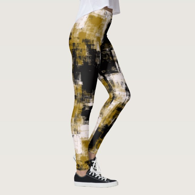 Guld Black and White Leggings (Höger)