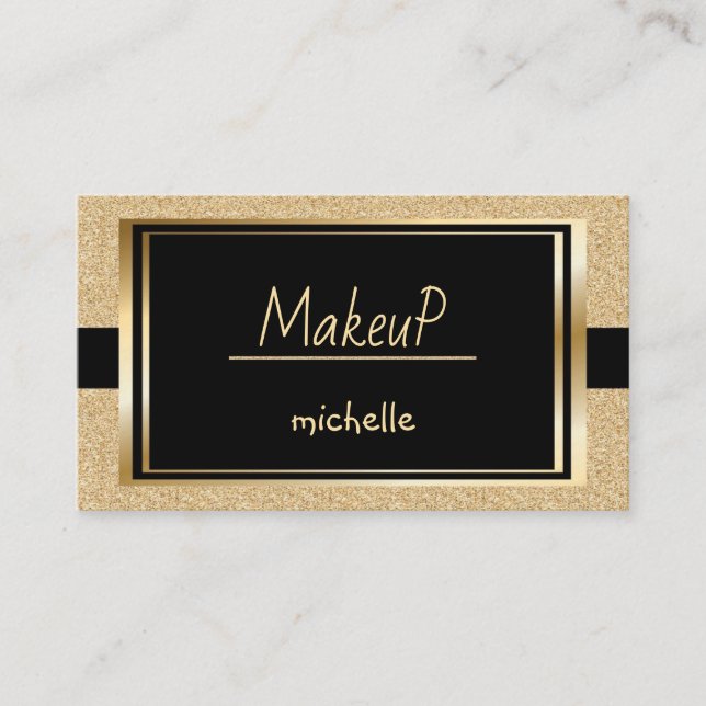 Guld Black Anpassningsbar Professionell Visitkort (Framsida)