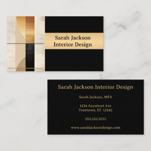 Guld Black Beige Modern Art Insida Designer Visitkort