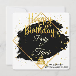 Guld & Black Birthday