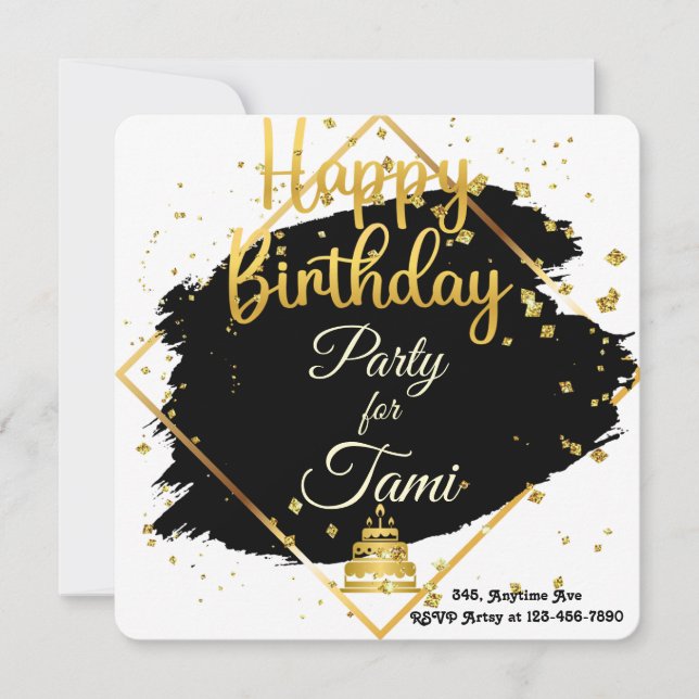 Guld & Black Birthday (Framsida)