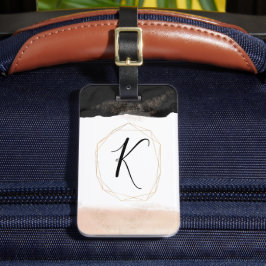 Guld Black Bläck Monogram Bagagebricka