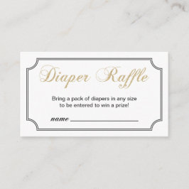 Guld & Black Boy Baby Shower Raffle Biljett Tilläggskort