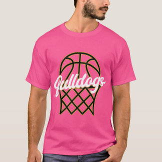 Guld Black Bulldog Basketball Mascot for Basketba T Shirt
