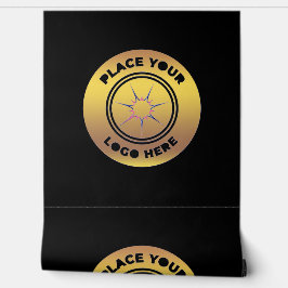 Guld Black Business Company Logotyp Mönster