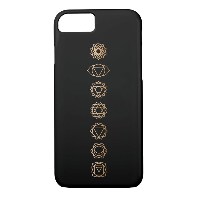 Guld Black Chakras Andlig Case-Mate iPhone Skal (Baksida)