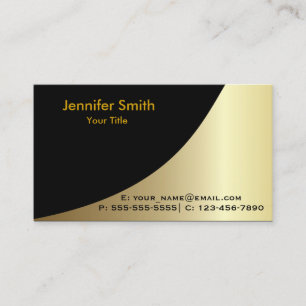 Guld Black Elegant Template Visitkort
