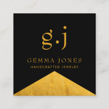 Guld Black Faux Gold Foil Kant Jewelry Designer