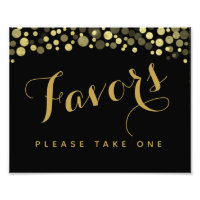 Guld & Black Favors party eller bröllop