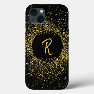 Guld & Black Girly Monogram