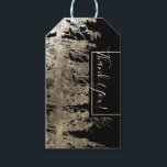 Guld & Black Glam Gräs Träd Rustic Forest Bröllop Presentetikett<br><div class="desc">Märkrna guld & Black Glam Gräs Träd Rustic Forest Bröllop Gift</div>