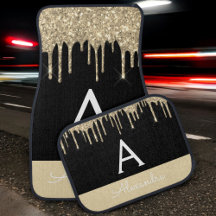 Guld Black Glitter Gnistra Monogram